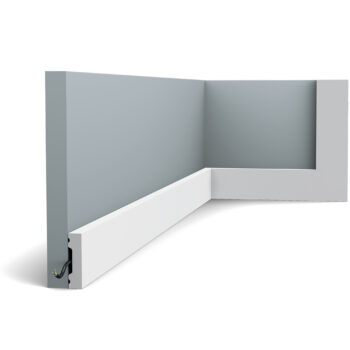 ORAC Decor, ORAC stropné, podlahová a lemovacie lišta SX162, 2000x40x10 mm, biela