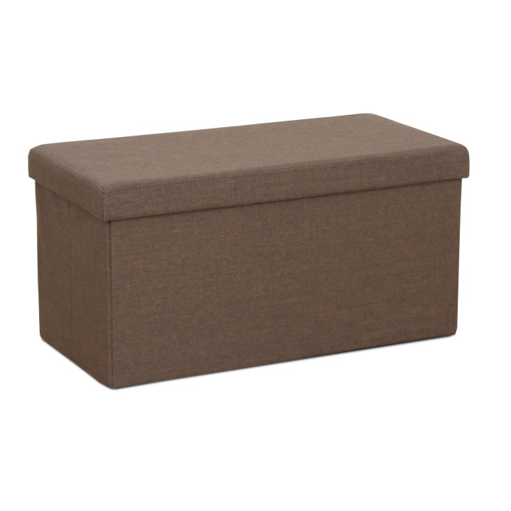 KONDELA Orelia skladacia taburetka s úložným priestorom hnedá Taburetka ORELIA je praktický skladací taburet s dostatočným úložným priestorom, ktorý možno jednoducho zložiť a premiestniť z miesta na miesto. Poslúži ako výborný pomocník na odloženie vankúšov, časopisov, kníh, detských hračiek či nepotrebných vecí. Možno ju využiť aj ako dekoráciu na zútulnenie…