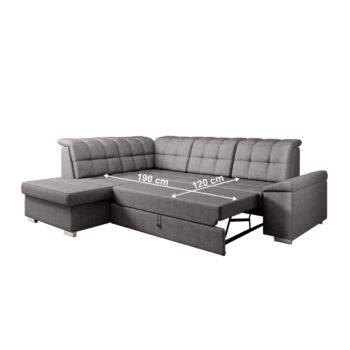 Predstavujeme vám ultramodernú rohovú sedaciu súpravu OREO ROH, ktorá je ideálnou voľbou pre každého, kto hľadá spojenie štýlu, komfortu a funkčnosti. Jej celočalúnené prevedenie kvalitnou látkou Soro 24 v elegantnej hnedosivej farbe z nej robí výrazný…