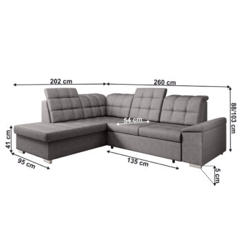 Predstavujeme vám ultramodernú rohovú sedaciu súpravu OREO ROH, ktorá je ideálnou voľbou pre každého, kto hľadá spojenie štýlu, komfortu a funkčnosti. Jej celočalúnené prevedenie kvalitnou látkou Soro 24 v elegantnej hnedosivej farbe z nej robí výrazný…
