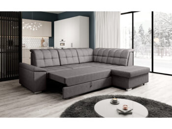 Predstavujeme vám ultramodernú rohovú sedaciu súpravu OREO ROH, ktorá je ideálnou voľbou pre každého, kto hľadá spojenie štýlu, komfortu a funkčnosti. Jej celočalúnené prevedenie kvalitnou látkou Soro 24 v elegantnej hnedosivej farbe z nej robí výrazný…