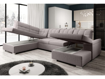 Zariaďte si obývačku modernou a funkčnou sedacou súpravou OREO U v tvare U, ktorá zaujme svojím dizajnom aj praktickými vlastnosťami. Je čalúnená kvalitnou látkou Soro 23 v štýlovej sivobéžovej farbe Taupe, s vysokou oderuodolnosťou 90 000 cyklov podľa…