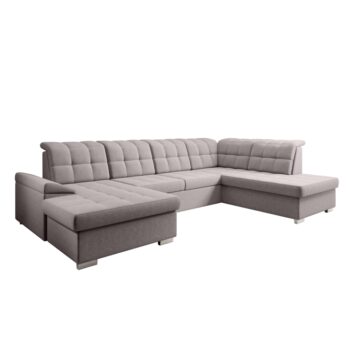 Zariaďte si obývačku modernou a funkčnou sedacou súpravou OREO U v tvare U, ktorá zaujme svojím dizajnom aj praktickými vlastnosťami. Je čalúnená kvalitnou látkou Soro 23 v štýlovej sivobéžovej farbe Taupe, s vysokou oderuodolnosťou 90 000 cyklov podľa…