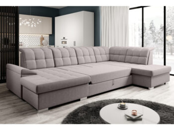 Zariaďte si obývačku modernou a funkčnou sedacou súpravou OREO U v tvare U, ktorá zaujme svojím dizajnom aj praktickými vlastnosťami. Je čalúnená kvalitnou látkou Soro 23 v štýlovej sivobéžovej farbe Taupe, s vysokou oderuodolnosťou 90 000 cyklov podľa…