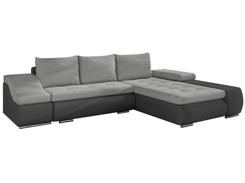 NABBI Oristano P rohová sedačka s rozkladom a úložným priestorom svetlosivá / sivá Štýlová rohová sedačka ORISTANO P v tvare L bude klenotom a stredobodom pozornosti Vašej modernej obývačky. Ozdobné prešívanie sedacej časti, široké podrúčky a mäkké vankúše robia sedačku zaujímavou a nadčasovou. Nízke chrómové nožičky jej dodávajú nezameniteľný charakter. Sedačka je odetá…