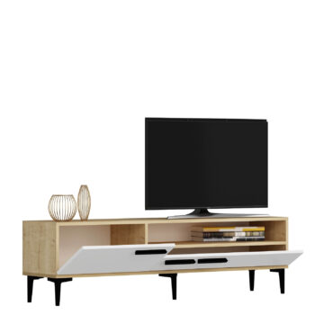 TV stolík OSIRIS - Elegantné a praktické riešenie pre vašu obývaciu izbuObjavte OSIRIS, moderný TV stolík navrhnutý pre všetkých, ktorí hľadajú štýl a funkčnosť v jednom. Tento kus nábytku je ideálny pre vašu obývaciu izbu a ponúkne vám nielen estetický vzhľad, ale aj praktické úložné priestory.Typ tovaru: TV stolíkMateriál: LTDRozmer: 50 x 150 x 35 cmFarba: biela + dubVybavenie: skrinka a regálPočet dvierok: 2Úchytky: plastHrúbka materiálu: 18 mmDodatočné informácie: Dodávame v demonte, plastové nožičkyOSIRIS kombinuje elegantný dizajn s funkčnými prvkami. Vďaka skrinke a regálku získate dostatok priestoru na uloženie vašej elektroniky, kníh či dekorácií. Jednoduchá montáž a kvalitný materiál zaručujú dlhú životnosť a spokojnosť.