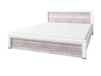Manželská posteľ s roštom Otilia 140 - krémová / dub ancona; Rozmery (ŠxHxV): 145,1x205x80,6 cm; Materiál: laminovaná DTD / MDF.