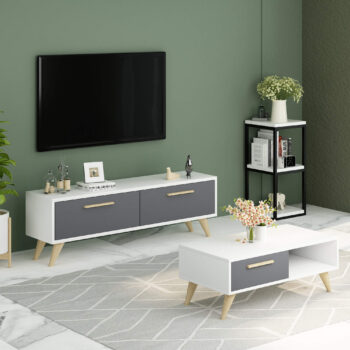 TV stolík OTTAWA - Štýlový a funkčný doplnok pre vašu obývaciu izbuHľadáte moderný a praktický TV stolík, ktorý dokonale zapadne do vašej obývačky? OTTAWA je ideálnou voľbou pre všetkých, ktorí chcú spojiť eleganciu s funkčnosťou.Typ tovaru: TV stolíkMateriál: LTDRozmer: 45 x 120 x 29,6 cmFarba: antracit + bielaPočet dvierok: 2Úchytky: plastHrúbka materiálu: 18 mmDodatočné informácie: Dodávame v demonte, plastové nožičkyOTTAWA ponúka praktický úložný priestor za dvierkami, ktorý skryje všetku vašu elektroniku či iné nevyhnutnosti. Jednoduchá montáž a kvalitné spracovanie sú samozrejmosťou. Vneste do svojej obývačky moderný štýl s týmto elegantným TV stolíkom!