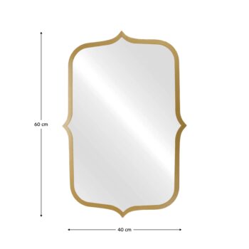 Predstavujeme vám elegantné zrkadlo na stenu Ouso v zlatej farbe, ktoré sa stane skvostným doplnkom vášho interiéru. Toto moderné zrkadlo od značky KONDELA je navrhnuté tak, aby prinieslo do vašej domácnosti nádych luxusu a štýlu. Jeho nepravidelný tvar a svetlá zlatá farba dodávajú priestoru…