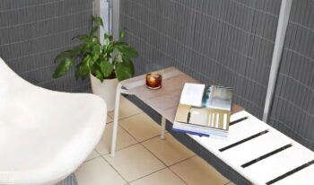 Obojstranná antracitová clona na balkón, plot a terasu z PVC Šírka: 1,5 m | Dĺžka: 3 m