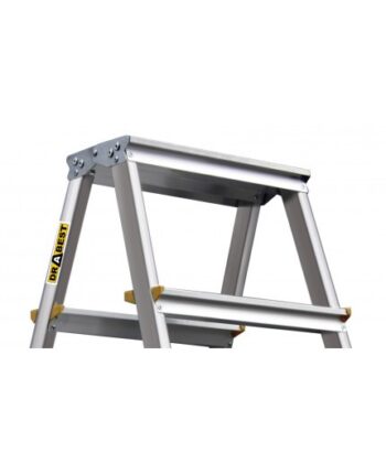 Obojstranný schodíkový rebrík z hliníka, s 8 schodíkmi a nosnosťou 150 kg