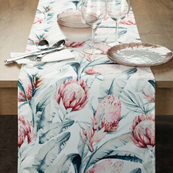 Obrus, štóla s tropickým botanickým vzorom Dĺžka: 85 cm | Šírka: 85 cm