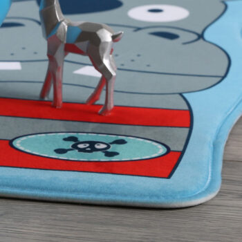 Obsession, Detský kusový koberec Mila kids 143 hippo, 60x80, modrá, viacfarebná, detská izba