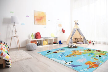Obsession, Detský kusový koberec Torino kids 233 WORLD MAP, 80x120, viacfarebná, detská izba