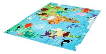 Obsession, Detský kusový koberec Torino kids 233 WORLD MAP, 80x120, viacfarebná, detská izba