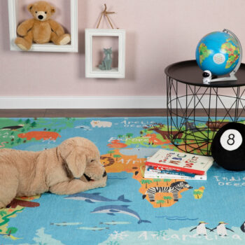 Obsession, Detský kusový koberec Torino kids 233 WORLD MAP, 80x120, viacfarebná, detská izba