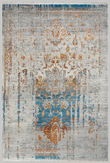 Obsession, Kusový koberec Laos 453 BLUE, 120x170, modrá, viacfarebná, chodba / predsieň