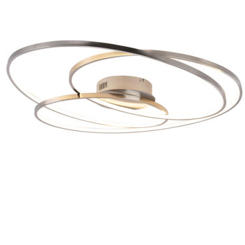 Oceľové stropné svietidlo 80 cm vrátane LED 3-stupňové stmievateľné - Rowin
