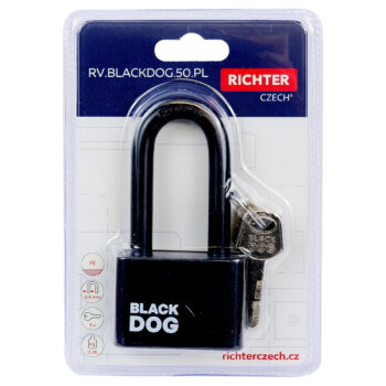 Oceľový visiaci zámok RV.BLACKDOG.50.PL