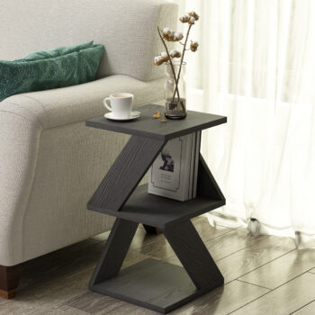 Odkladací stolík Albeni Black Wooden