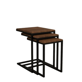 Odkladací stolík Ege Walnut, 3 ks