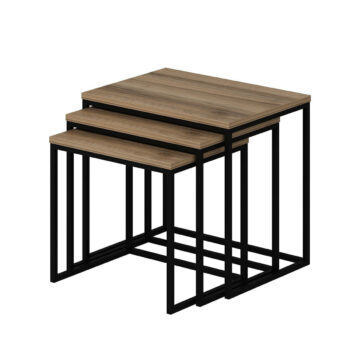 Odkladací stolík Evia Walnut, 3 ks