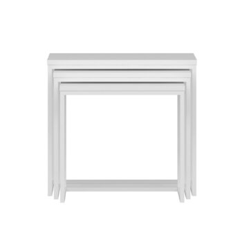 Odkladací stolík Evia White, 3 ks