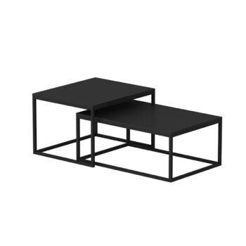 Odkladací stolík Leka Black, 2 ks