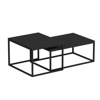 Odkladací stolík Leka Black, 2 ks