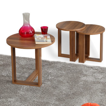 Odkladací stolík Mira Walnut, 3 ks