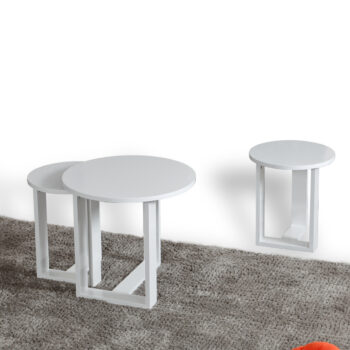 Odkladací stolík Mira White, 3 ks