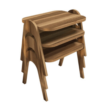 Odkladací stolík Paris Walnut, 3 ks