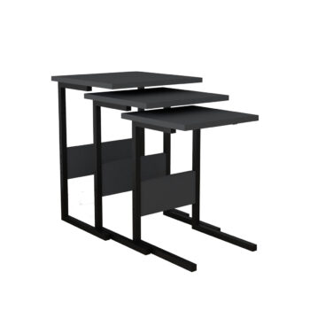 Odkladací stolík Sali Black, 3 ks