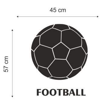 Okrúhle zrkadlo na stenu s futbalovým motívom
