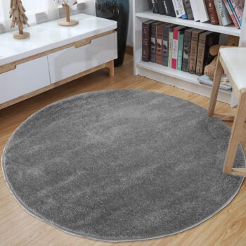 Okrúhly koberec sivej farby Šírka: 200 cm | Dĺžka: 200 cm