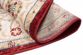 Okrúhly vintage koberec červeno béžovej farby Šírka: 170 cm