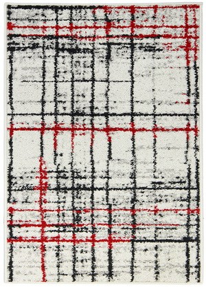 Oriental Weavers, Kusový koberec Lotto 406 FM6 W, 160x235, červená, obývacia izba