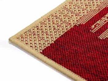 Oriental Weavers, Kusový koberec Sisalo / DAWN 706 / 044P – na von aj na doma, 133x190, červená, chodba / predsieň