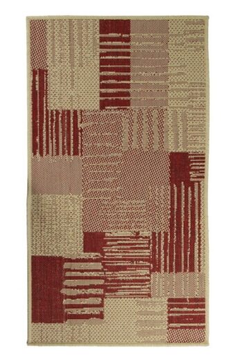 Oriental Weavers, Kusový koberec Sisalo / DAWN 706 / 044P – na von aj na doma, 133x190, červená, chodba / predsieň