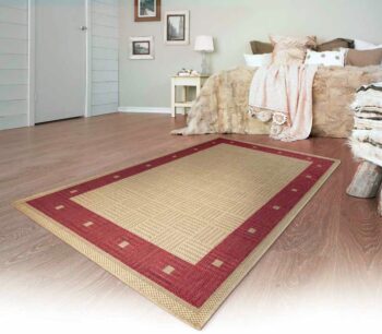 Oriental Weavers, Kusový koberec Sisalo / DAWN 879 / O44P (J84 Red) – na von aj na doma, 160x230, béžová, červená, chodba / predsieň