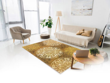 Oriental Weavers, Kusový koberec Zoya 128 N – na von aj na doma, 120x180, žltá, chodba / predsieň