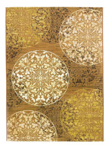 Oriental Weavers, Kusový koberec Zoya 128 N – na von aj na doma, 80x165, žltá, chodba / predsieň