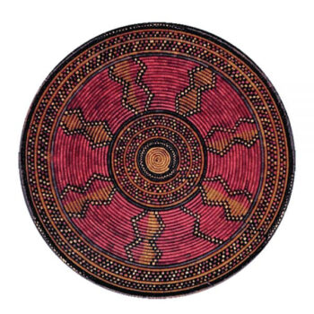 Oriental Weavers, Kusový koberec Zoya 418 X kruh – na von aj na doma, 120x120 (priemer) kruh, červená, chodba / predsieň