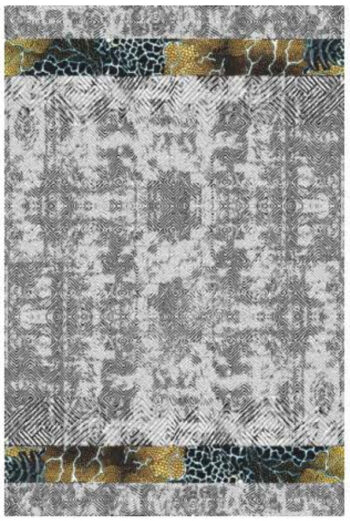 Oriental Weavers, Kusový koberec Zoya 597 X – na von aj na doma, 80x165, šedá, chodba / predsieň