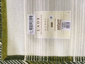 Oriental Weavers, Protišmykový ručne tkaný behúň Laos 140 / 999X, 55x85, zelená, chodba / predsieň
