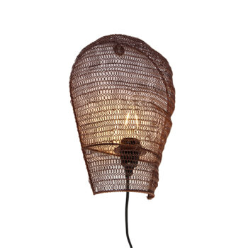 Orientálna nástenná lampa bronzová 35 cm - Nidum