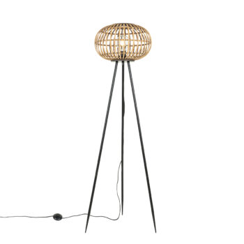 Orientálna trojnohá stojaca lampa bambusová - Amira