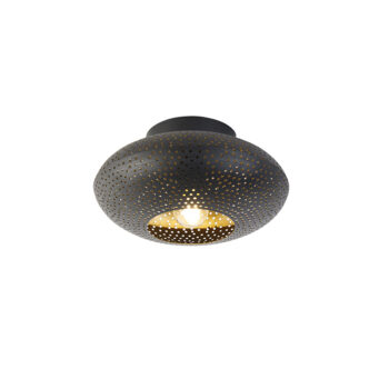 Orientálne stropné svietidlo čierne so zlatom 25 cm - Radiance