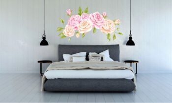 Originálna nálepka na stenu s motívom ruží 80 x 160 cm