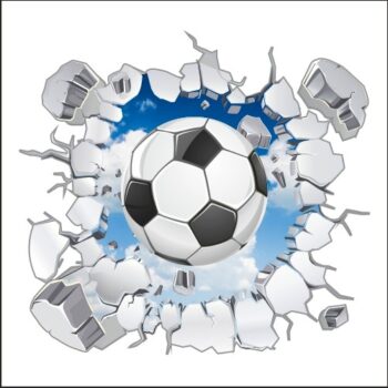 Originálna nálepka pre chlapca futbalistu 120 x 120 cm